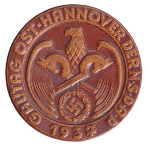 1937 NSDAP Gautag Ost-Hannover Badge