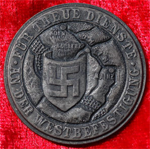 Badge For Faithful Service on the Western Fortifications