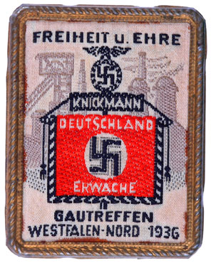 Gau-Treffen Westfalen Nord Badge: Gelsenkirchen, 1936