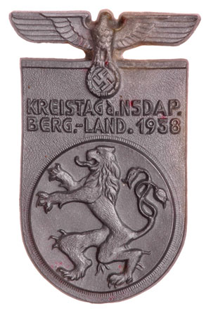 1938 NSDAP Berg-land Badge