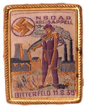 NSDAP Contribution Badge Kreis Bitterfeld - August 11, 1935