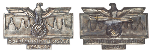 Ten Year Anniversary Badge for Sachsentreffen Dresden 1925-35