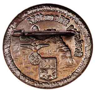 1937 Kreistag Badge - Duren - back