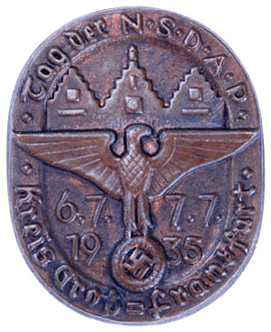 1935 NSDAP Day in Kreis Gross-Frankfurt Badge