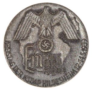 NSDAP Kreistag Badge Hildesheim May 12-14 1939