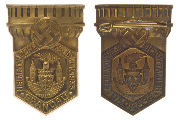 NSDAP Homeland Week Badge - Spandau - Nov 19-26, 1933
