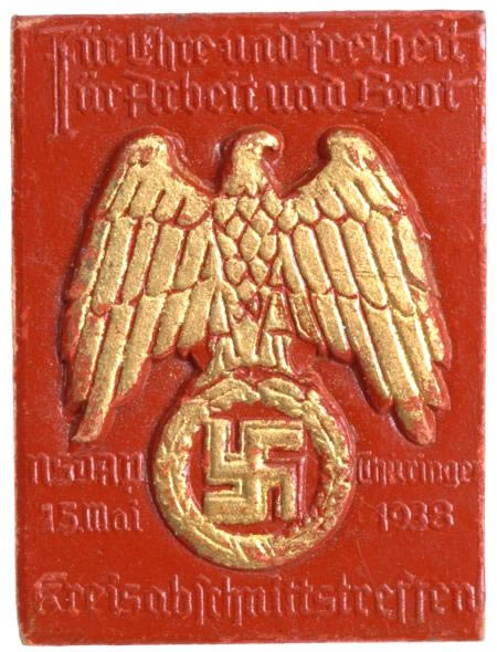 1938 NSDAP Thuringen Kreisabschnittstreffen Badge