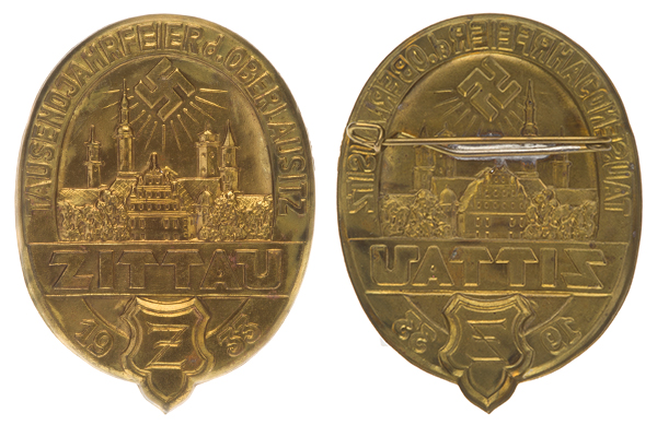 1933 Zittau Thousand Year Anniversary Badge