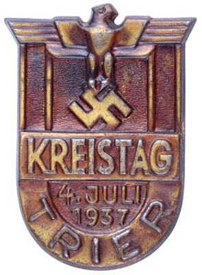 Kreistag Trier Badge - July 4, 1937