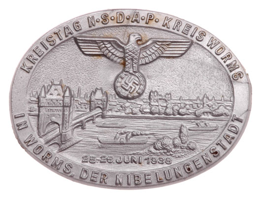 1938 Kreistag NSDAP Worms Badge