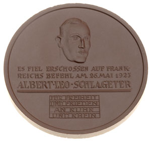 Schlageter 10 Year Anniversary Execution Medal May 26 1923 - May 26 1933