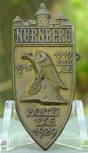 1929 Reich Party Day Badge Nurnberg -