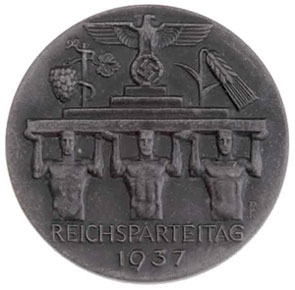 1937 Reichs Party Day Badge