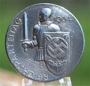 1934 Reichs Party Day Badge L. Chr. Lauer, Nurnberg-Berlin