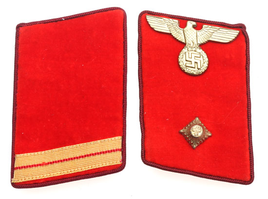 NSDAP Arbeitsleiter and Oberhelfer Collar Tabs