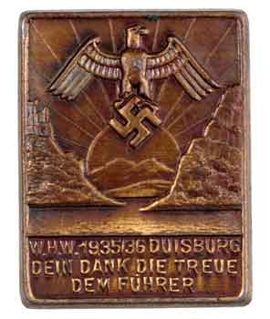 WHW 1935-36 - Duisburg Your Thanks - The Loyalty of the Fuhrer!