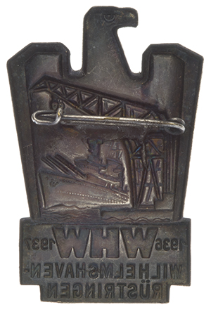 1936-37 Wilhelmshaven Rüstringen Donation Badge