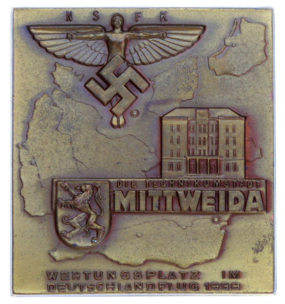 NSFK Technical School Plaquette Mittweida 1938