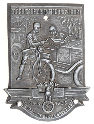 NSKK Berlin-Brandenburg Plaque 1935