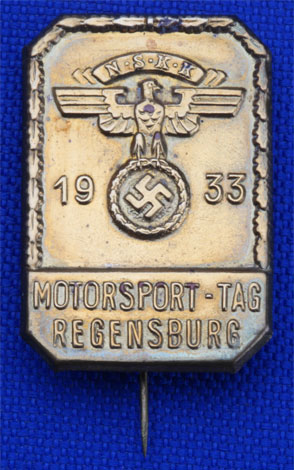 NSKK Motorsport Day Badge Regensburg 1933