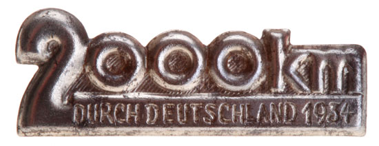 2000 km Drive Through Germany 1934 NSKK Rally Pin