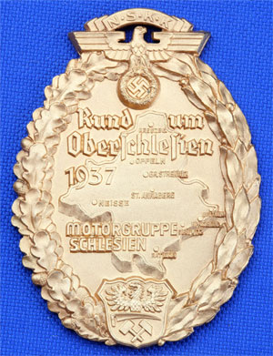 1937 NSKK Motor Group Greater Silesia Medal