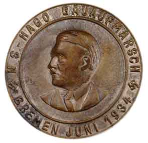 HAGO Gau Bremen Parade Badge 1934