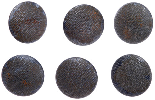 6 Olive Green Pebbled Buttons