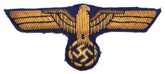 Kriegsmarine Officer Bullion Breast Eagle