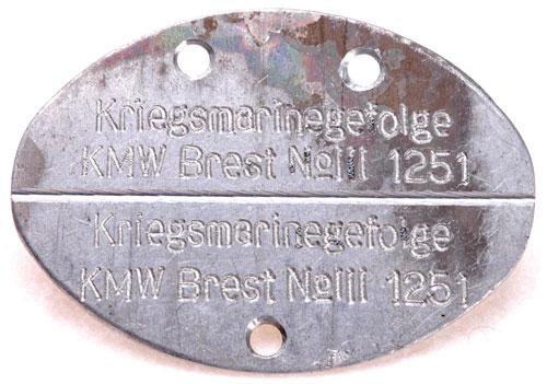 Navy Attendant Dogtag - Brest Navy Yard 