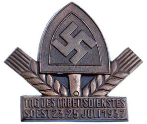 RAD Work Service Day Badge Soest - July 23-25, 1937