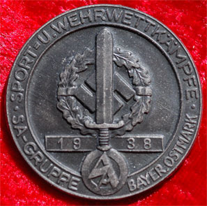 1938 SA Sport Competition Badge - SA Gruppe Bayern Ostmark