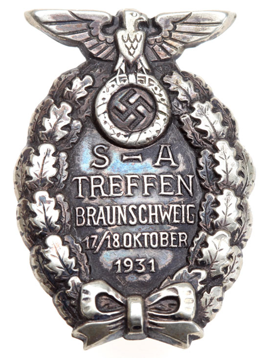 1931 SA Treffen Braunschweig Badge October 17/18 1931