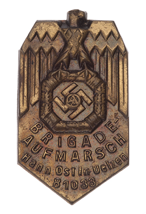 1933 SA Brigade Aufmarsch Hann Ostin Uelzen Badge

