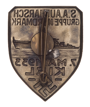 1933 SA Aufmarsch Gruppe Nordmark Badge 

