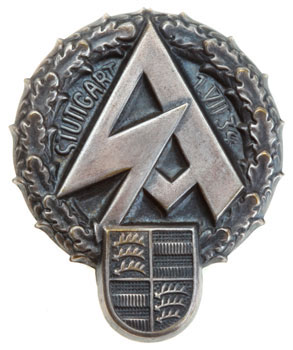 SA Saxony Badge Stuttgart 1934