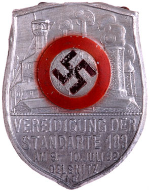 1932 Oelsnitz SA Swearing-in of Standarte 183 Badge