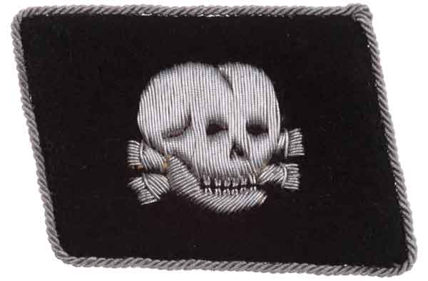 SS Officer's Totenkopf Collar Tab