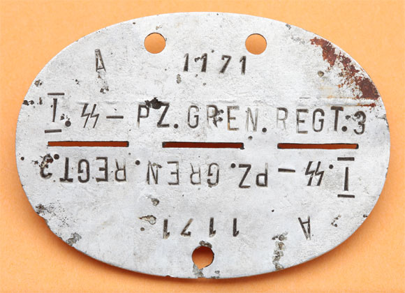 SS Deutschland Panzer Grenadier Regt. 3 ID Tag