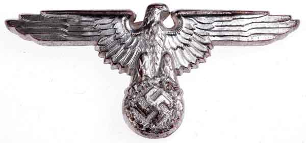 Silver SS Visor Hat Eagle