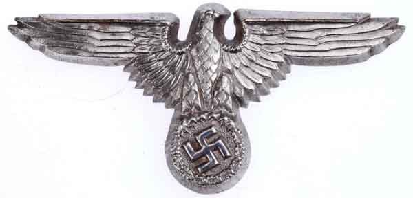 Solid Silver SS Visor Cap Eagle