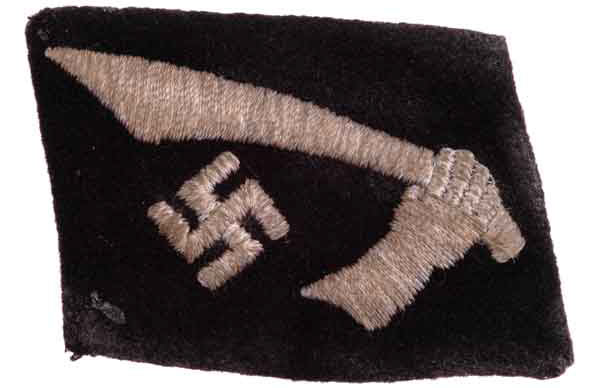 Waffen SS Handschar EM Collar Tab - front