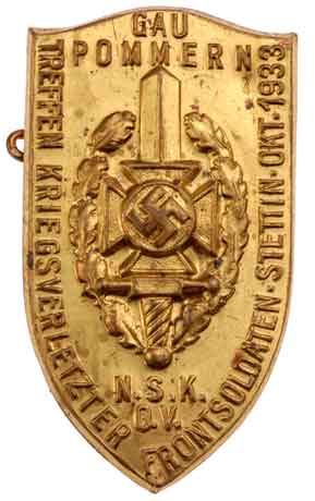 Gau Pommern - Stettin Oct 1933