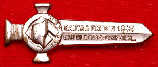 Stahlhelm Gautag Emden 1935 Badge