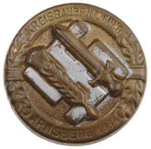 1934 Reichsnahrstand Arnsberg Farmers Day Badge