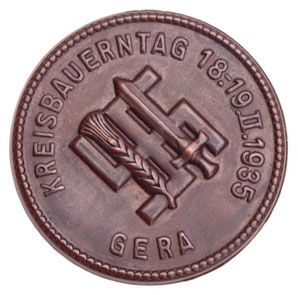 Reichsnahrstand Kreis Farmers Day Badge Gera - Nov 18-19, 1935