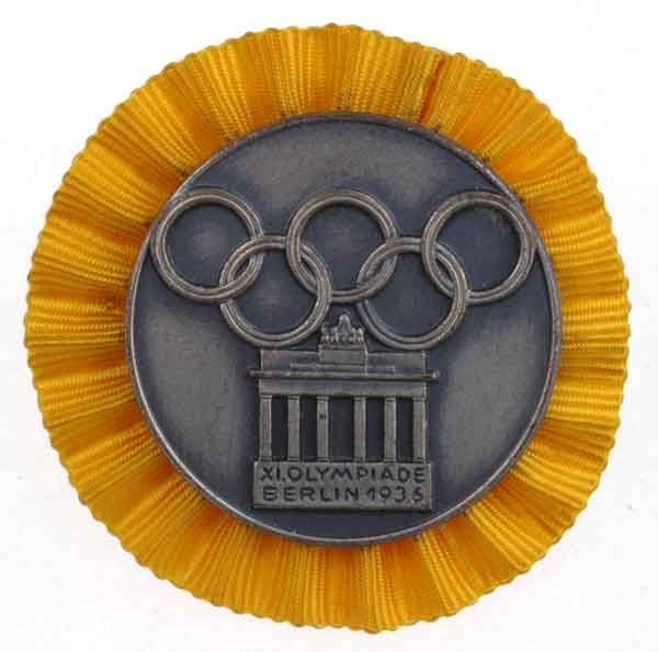 Unknown 1936 Olympics ID Badge - front