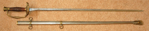 US Civil War Union GAR Sword Fancy Double Engraved Blade