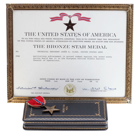 Boxed Bronze Star Medal & Certificate