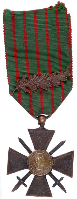 WW1 French War Cross with Palm